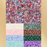 Кремовые бусины из нефрита ручной работы, браслет из бисера, китайская шпилька с кисточками, аксессуары, 2-4мм, имитация льда