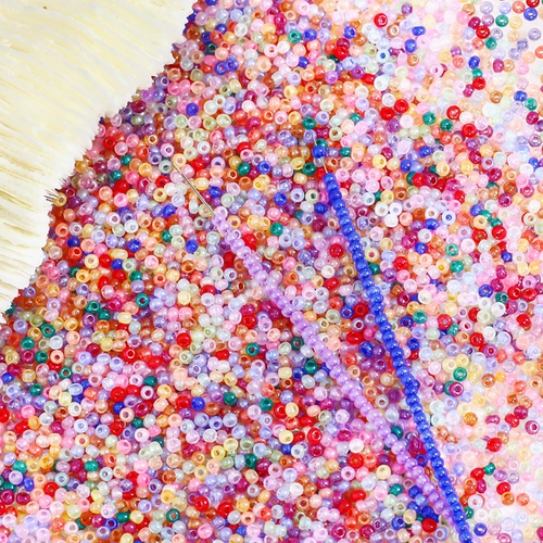 Кремовые бусины из нефрита ручной работы, браслет из бисера, китайская шпилька с кисточками, аксессуары, 2-4мм, имитация льда