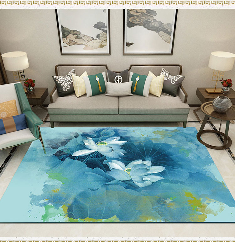 Simple Trung Quốc mới theo phong cách Trung Quốc bàn cà phê thảm pad phòng nhà khách hiện đại sofa phòng ngủ den thảm máy giặt - Thảm thảm trải sàn khổ lớn