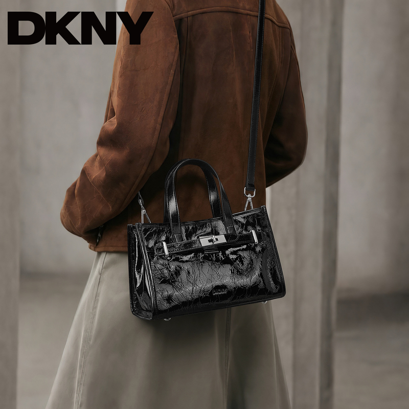 Dkny Tang Kenaer Bag, First-Layer Cowhide Shoulder Bag, Daily Commuting Crossbody Bag for Women, High-End Light Luxury Tote Bag