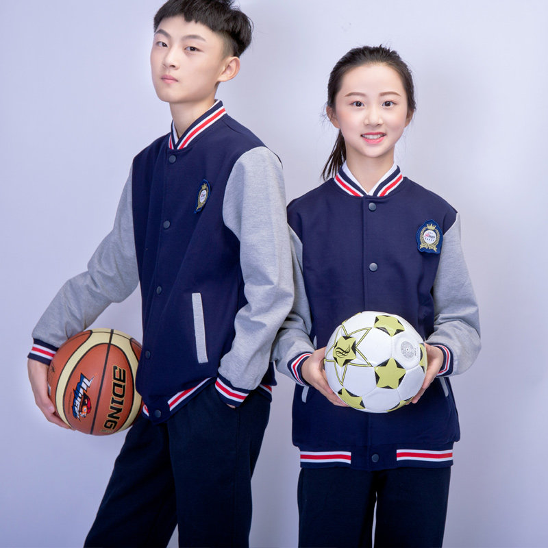 Casual sportswear suit junior high school uniform baseball uniform jacket boys girls pants comfortable spring and autumn - Taobao