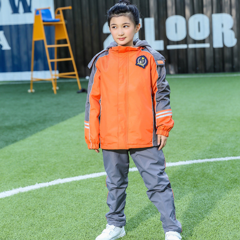 Primary school children's school uniforms pure cotton class clothes autumn winter clothing sports clothing plus velvet kindergarten garden clothes for spring and autumn suits