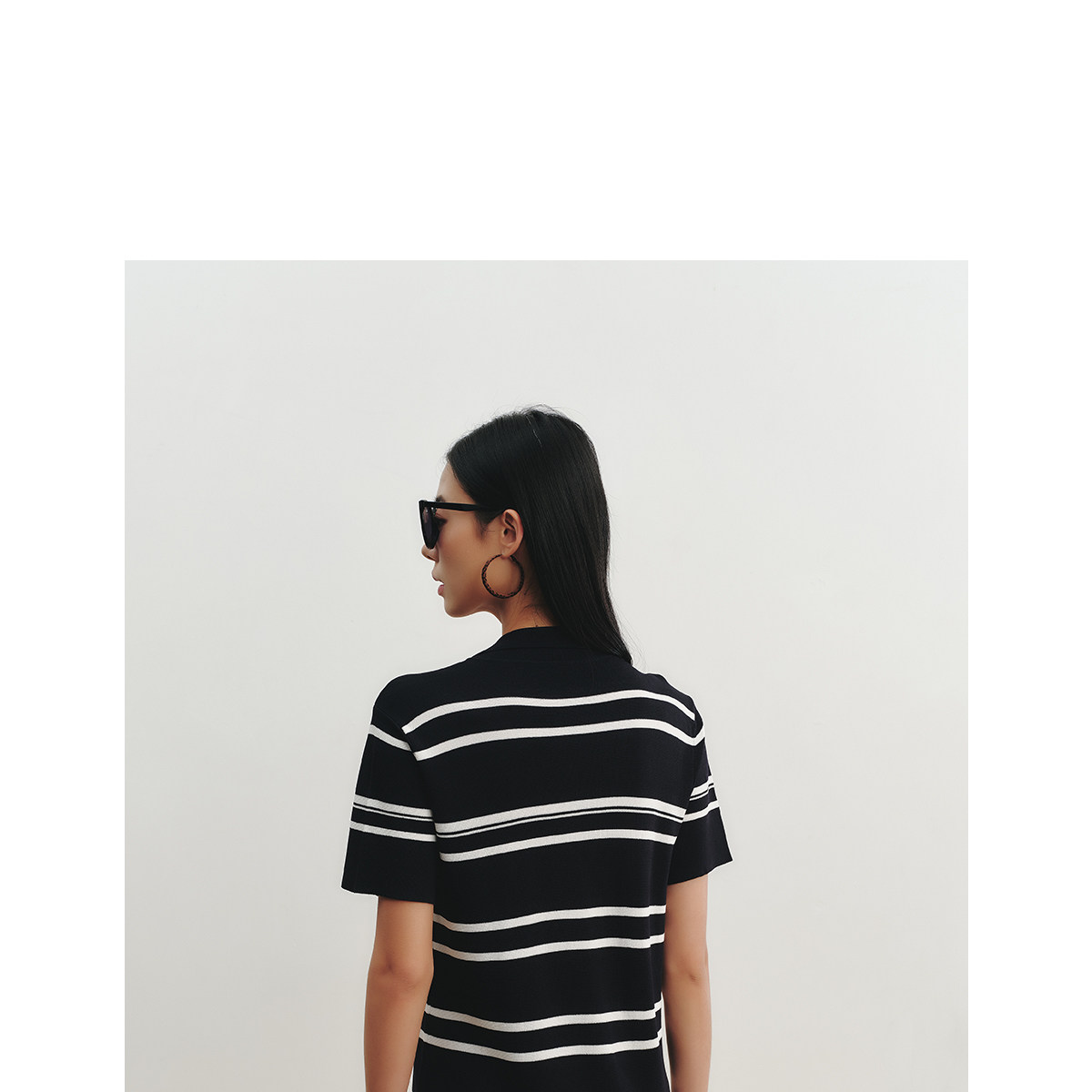 SELLYNEAR孕妇裙夏外穿2026新款时尚条纹撞色孕期针织哺乳连衣裙 — 23