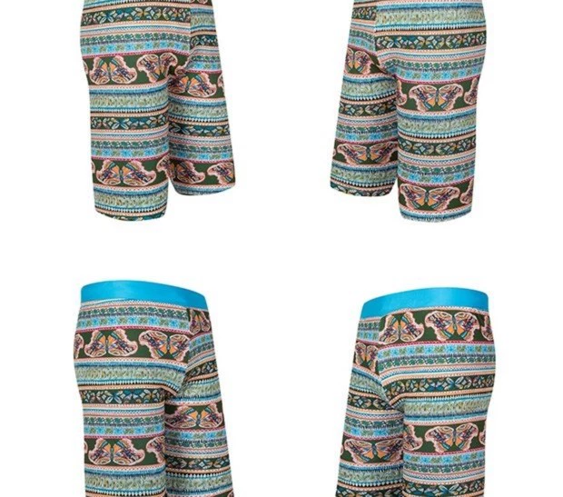 Quần bơi nam size lớn dài đoạn năm điểm boxer đồ bơi dây rút chuyên nghiệp bơi suối nước nóng nam lỏng quần short - Nam bơi đầm