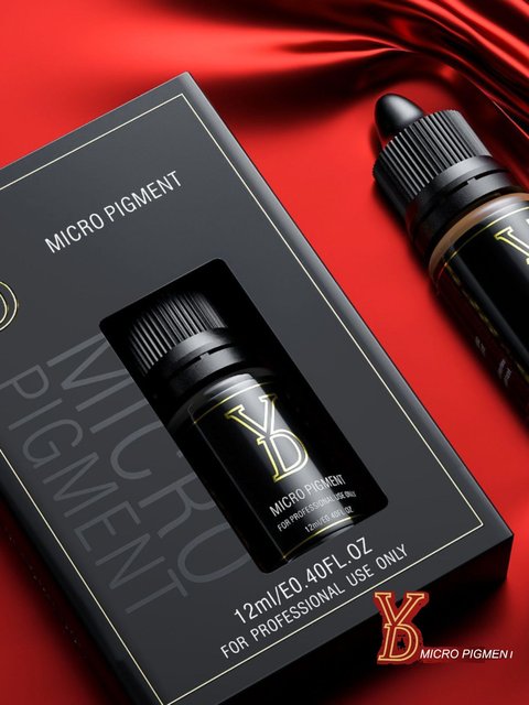 Yd Small Black Bottle Tattoo Pigment for Eyebrows, Eyes, and Lips, Wild Line Eyebrows, European Lips, Easy to Color, Semi-Permanent Liquid Pigment