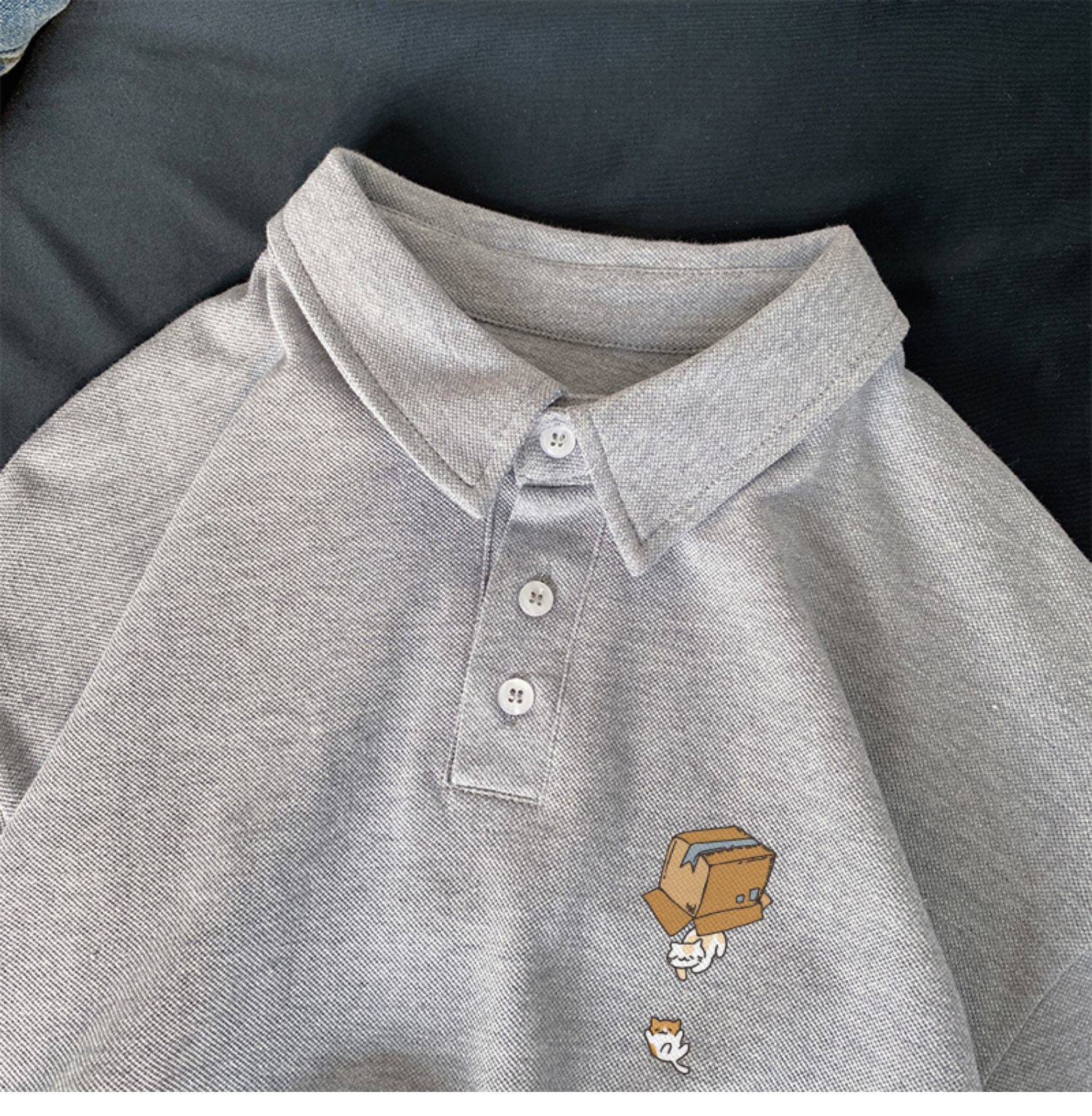 Tide, летняя трендовая футболка polo, японская футболка с коротким рукавом, большой размер 