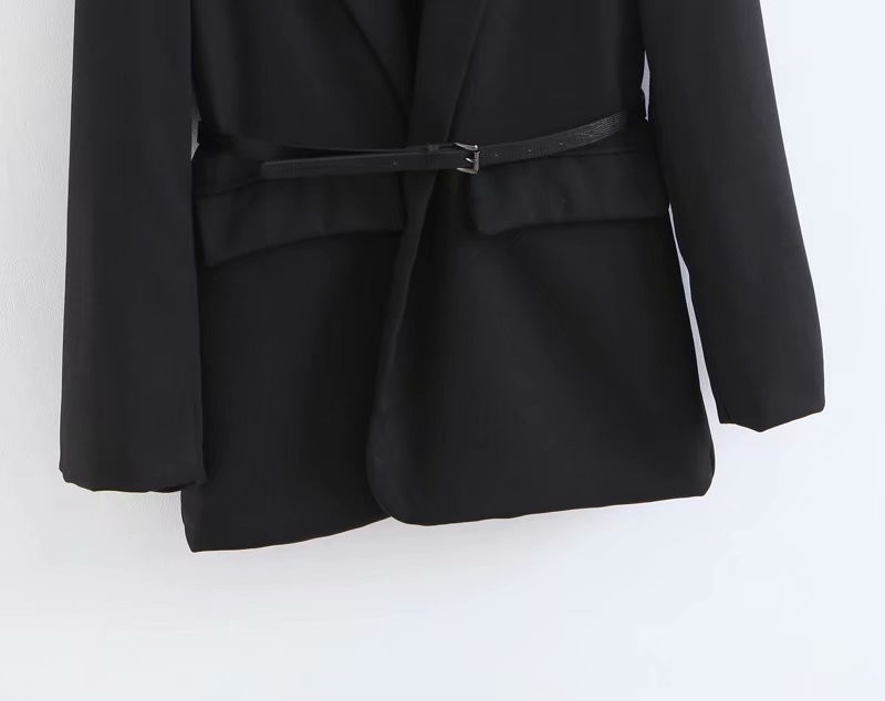 ZA home Phong cách châu Âu và Mỹ mùa thu 2018 mới dành cho nữ thời trang mới với thắt lưng blazer dài tay 07939350800 - Business Suit đầm thiết kế cao cấp