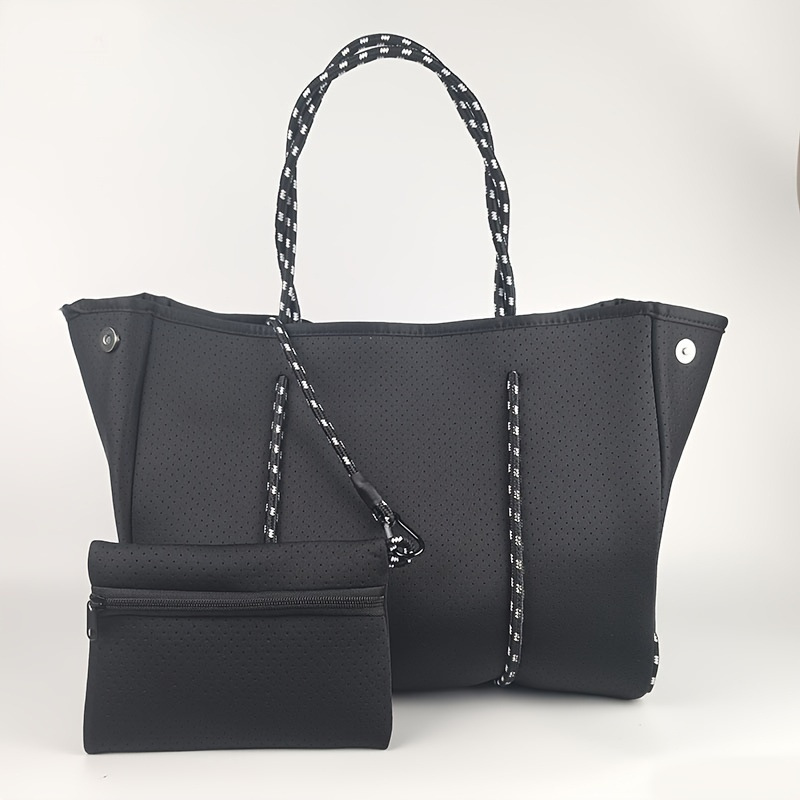 Neoprene Beach Bag Tote Bag Cross-Border European and American Style Single Shoulder Tote Women's Bag New Style Mother and Baby Mommy Bag Large Capacity Neoprene Beach Bag Tote Bag Cross-Border European and American Style Single Shoulder Tote Women's Bag New Style Mother and Baby Mommy Bag Large Capacity