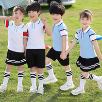 Summer big code Childrens school short sleeves POLO shirts men and women shorts skirts and primary school students performance sportswear