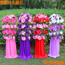 Wedding road guide hot sale guide road flower basket flower rack store celebration opening arch arrangement Silk flower Road guide flower wrought iron shelf