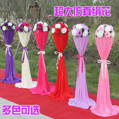 Wedding Road props new hot sale Road flower basket flower frame store Festival opening arch road guide flower Flower finished flower