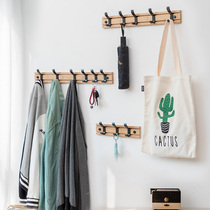 Coat rack wall hanging wall rack storage rack row hook clothes hook door rear clothes adhesive hook bedroom wall hanger