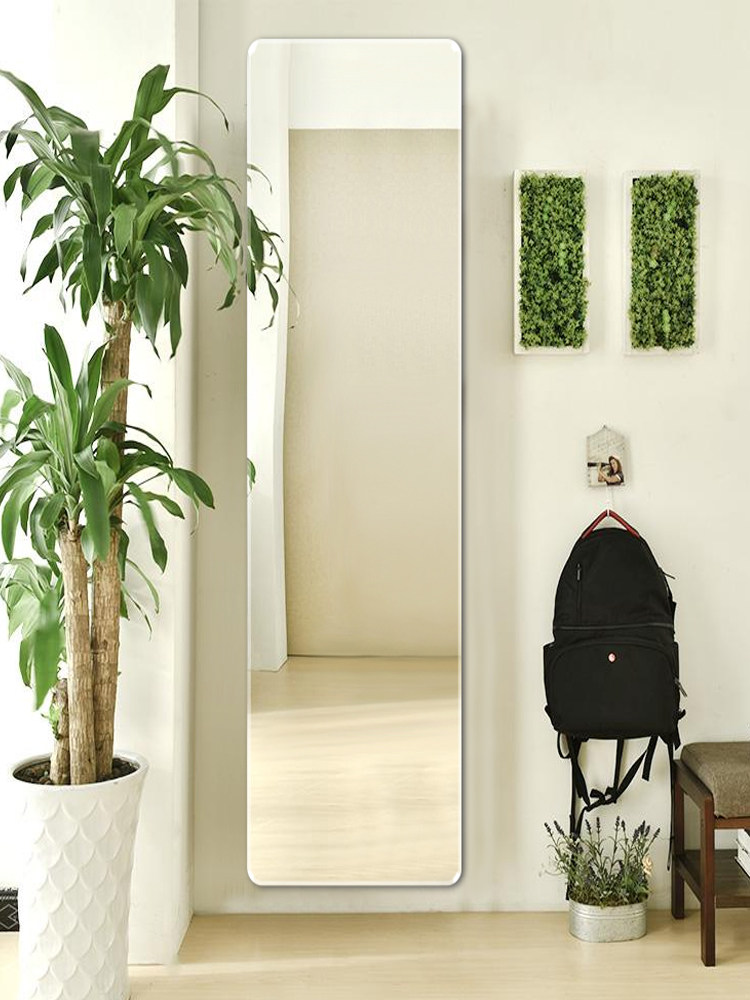 Mirror Full Body Mirror Full Body Mirror Sticker Wall Full Body Mirror Wall-mounted Bedroom Adhesive Dorm Room Students Rental Housing