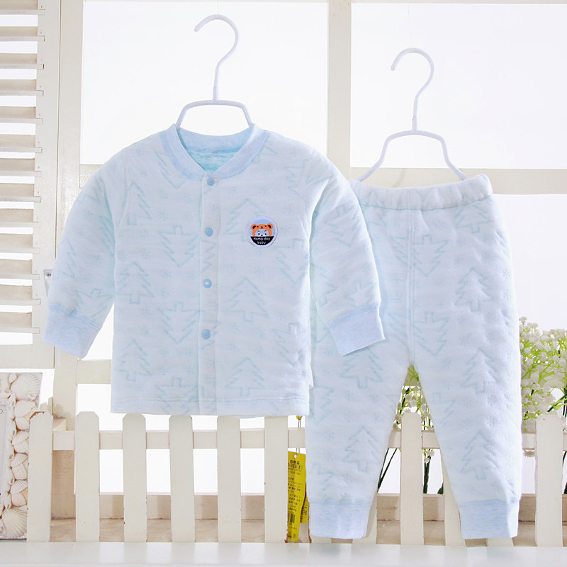 Hamic Autumn Winter Baby Warm Underwear Baby Pure Cotton Thickened Autumn Clothes Sanitary Pants Newborn Air Layer Cotton Clothing