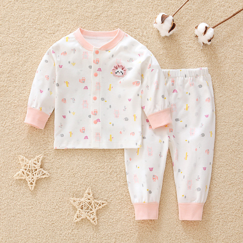 Baby lingerie suit autumn winter pure cotton baby autumn clothes sanitary pants hammidge newborn clothes full cotton pyjamas cardiovert