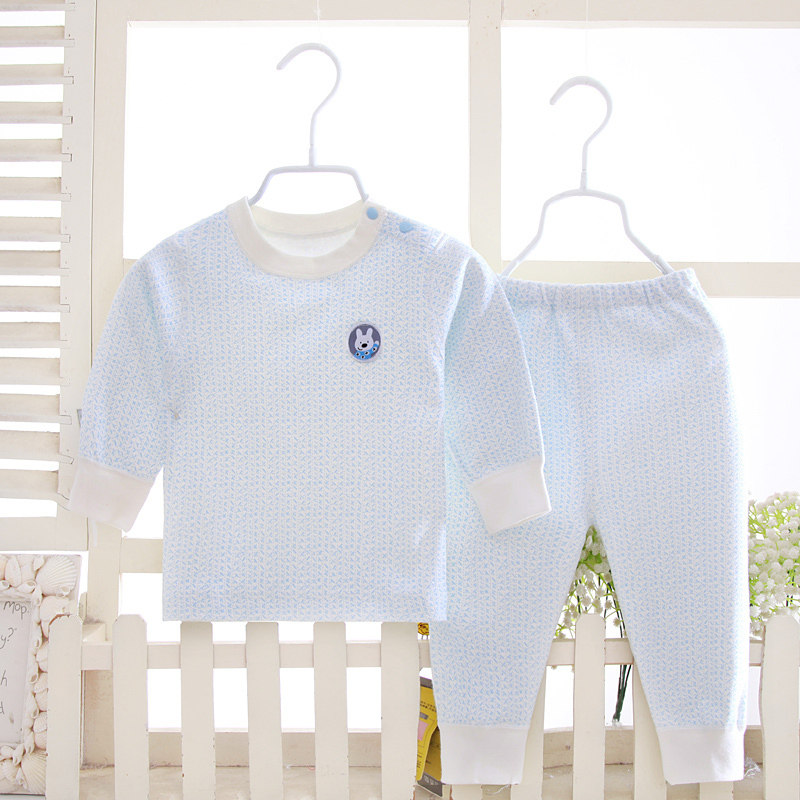 Hamic Baby Suit Spring Autumn Winter Pure Cotton Warm Long Sleeves Thickened Autumn Clothes Sanitary Pants Boy Freshmen Children Underwear