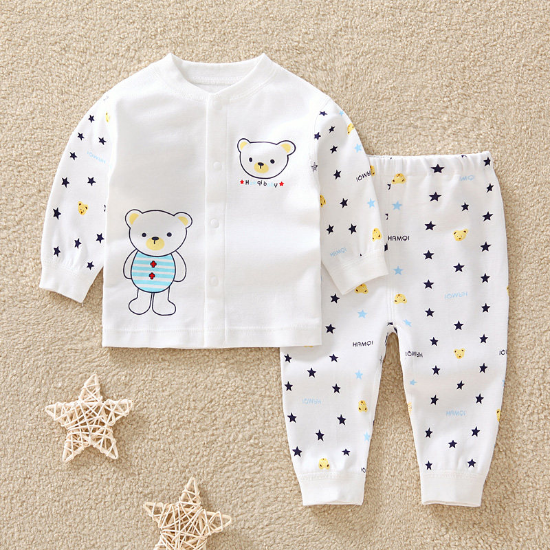 Baby Liner suit pure cotton spring and autumn pajamas newborn clothes toddler baby sweater sweater sweater Hamić