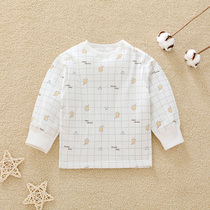 Baby warm blouse autumn winter pure cotton male and female baby clip cotton clothes newborn small cotton padded jacket with child liner