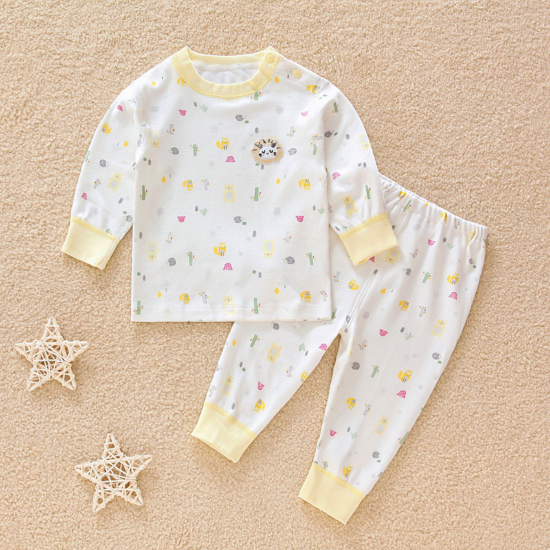 Baby Lindwear Set Spring and Autumn Cotton Cartoon Baby Autumn Sweater Children's Cotton Sweater Clothes