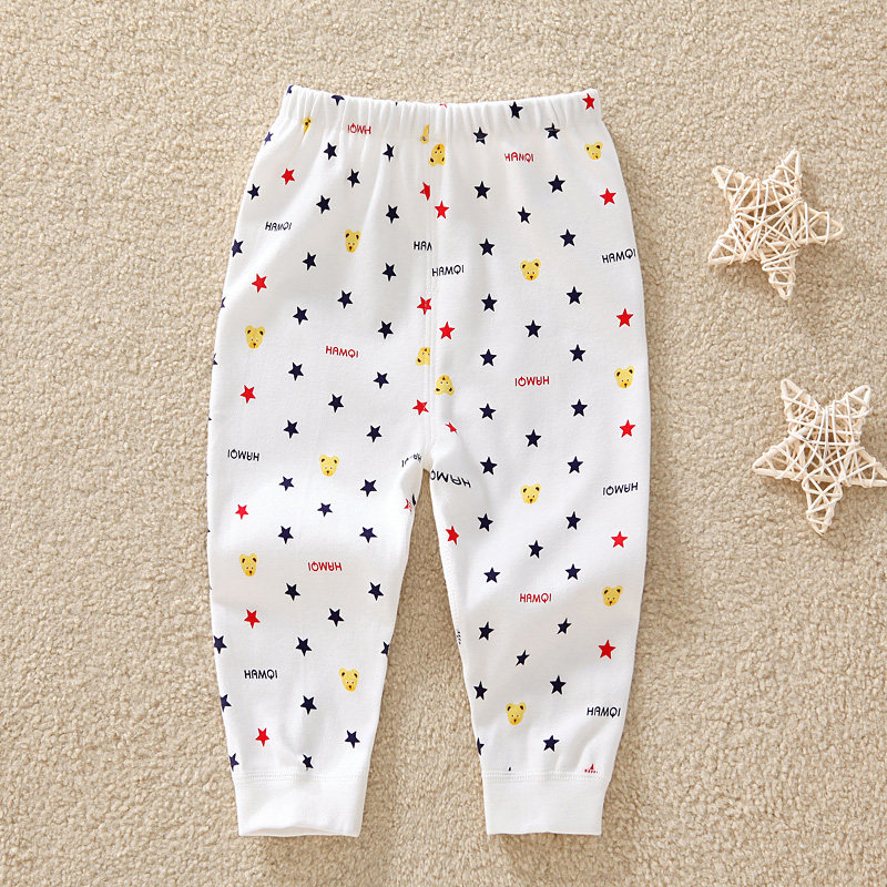 Hamic Newborn Pants Autumn Winter Pure Cotton Thread Pants Single Baby Boy Sleeping Pants Men And Women Baby Sanitary Pants Cotton Sweatpants
