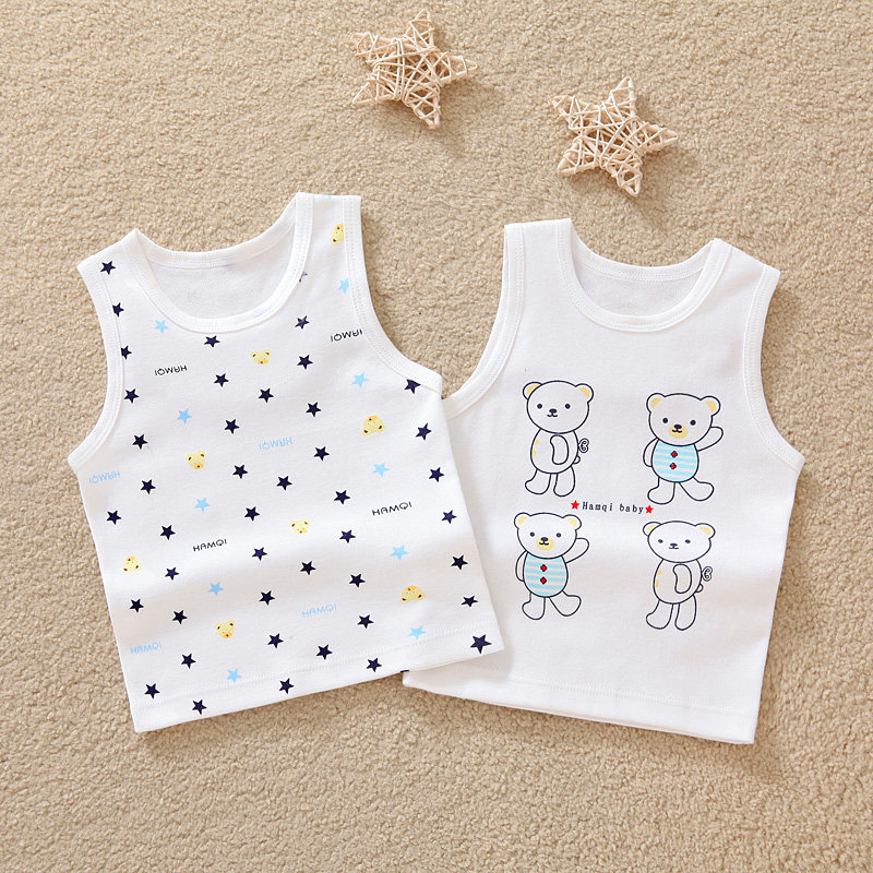 Spring and autumn newborn pure cotton vest sweatshirt baby sleeveless sling belly protection inner wear cotton vest shirt for male and female babies