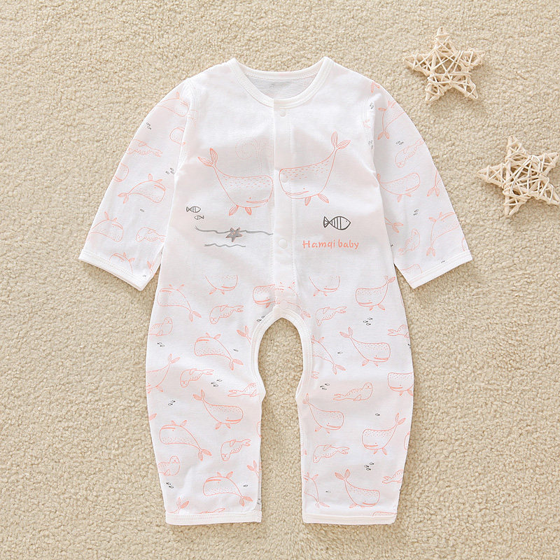 Hamic Baby Khacoat Summer Thin long sleeves pure cotton newborn open gear Lions toddler dress and summer clothes