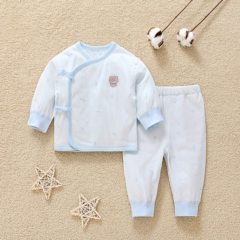 Hamic Newborn Monk Served Thin Clip Cotton Autumn Winter New Beginner Baby Padded Jacket Baby Thickened Warm Underwear