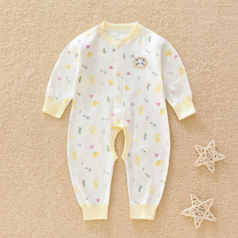 Baby Even body clothes spring autumn long sleeves newborn pure cotton one-piece clothes Hmachic young children pyjamas baby autumn clothes climbing and climbing clothes
