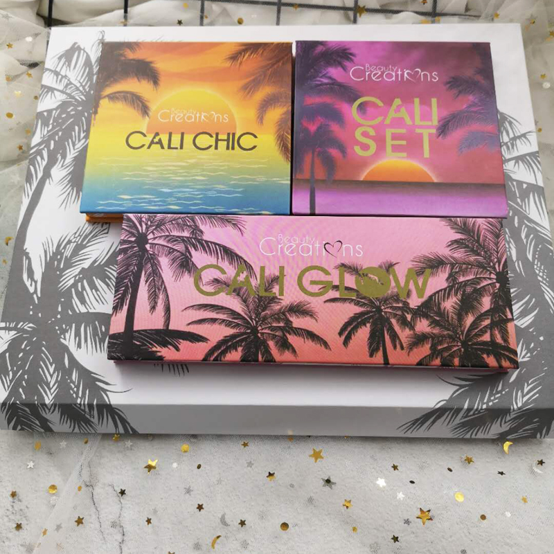 INS Super Fire Beauty Creations Set Cali Chic Glow 9 Color Shadow Shadow / High Disc phấn mắt đẹp