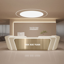 Stainless steel cashier simple modern beauty salon oral dental bar training institution company front desk reception desk