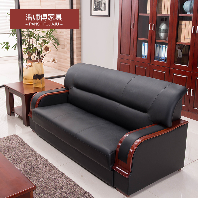 Office sofa tea several combinations Business Council guest area reception room sofa simple modern authentic cow Pisipee