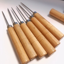 Wooden handle awl handmade diy tool Wool poke poke music tool awl