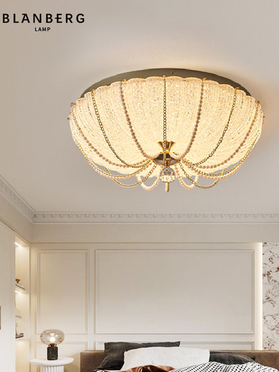 Nancy南瓜水晶灯法式轻奢现代主卧灯创意个性氛围感卧室吸顶灯