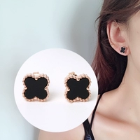 Серьги, четырехлистный клевер