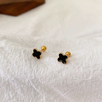 Серьги, четырехлистный клевер