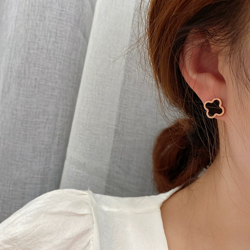 Tide, черные изысканные серьги из нержавеющей стали, простой и элегантный дизайн, коллекция 2023