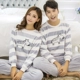 Mùa thu và mùa đông dày lông cừu san hô vài bộ đồ ngủ phụ nữ cộng với phân bón XL flannel phù hợp với nam giới đồ bộ thể thao nam