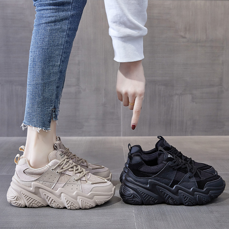 Milan Studio Chaochio Superfire Old Daddy Shoes Shoes Women Ins Tide Expats Small New Casual Shoes Thick Bottom Women Shoes