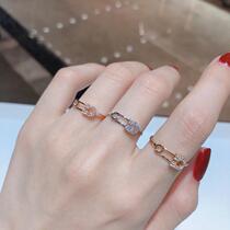 Yiqi jewelry 18K gold small fresh diamond ring request wedding 10 points diamond ring jewelry customization