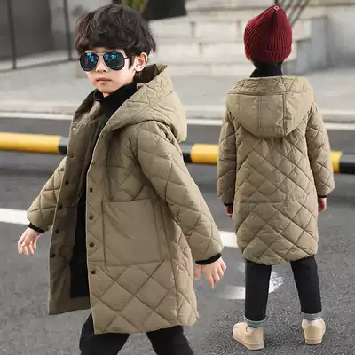 Boys ' winter clothes 2020 new cotton clothes children's thickened cotton coat jacket Western style big children's autumn and winter down quilted jacket