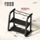 Double-Layer Kettlebell Rack Gym Storage Rack Organizer with Anti-Slip Rubber Coating Cast Iron Plastic Kettlebell Holder