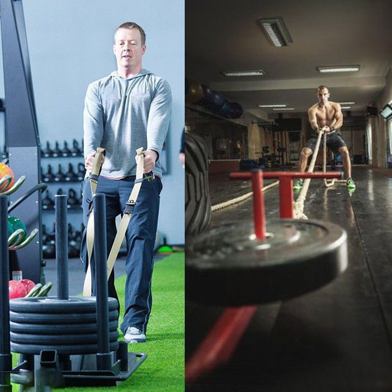 Gym Sled Push-Pull Cart Commercial Track and Field Weight-Bearing Running Resistance Energy Training Personal Training Studio Equipment