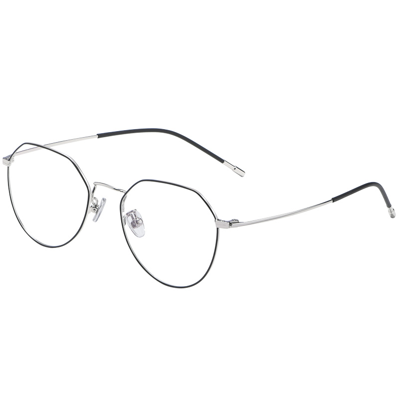 Anti-blue light radiation-resistant myopia polygon anti-fog glasses protect eyes with myopia degree tide retro anti-blue light