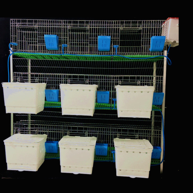 Large factory dedicated hot-dip galvanized 12 bits of primary-secondary cage 9 bits of rabbit cage free of dung for household rabbit cage breeding cage