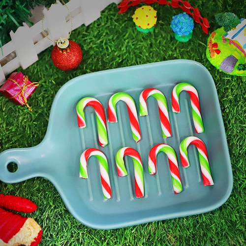 Рождественская конфеты сетка красные творческие массовые мини -маленькие подарки костыли леденцы на палочке, палка сахар детей сахар