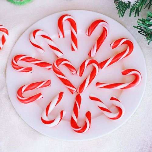 Рождественская конфеты сетка красные творческие массовые мини -маленькие подарки костыли леденцы на палочке, палка сахар детей сахар