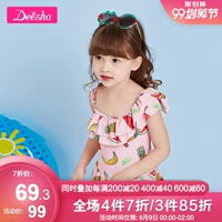 Flute quần áo trẻ em váy bơi mùa hè 2019 trẻ em mới bé gái váy trái cây in áo tắm một mảnh - Đồ bơi trẻ em đồ bơi bé gái