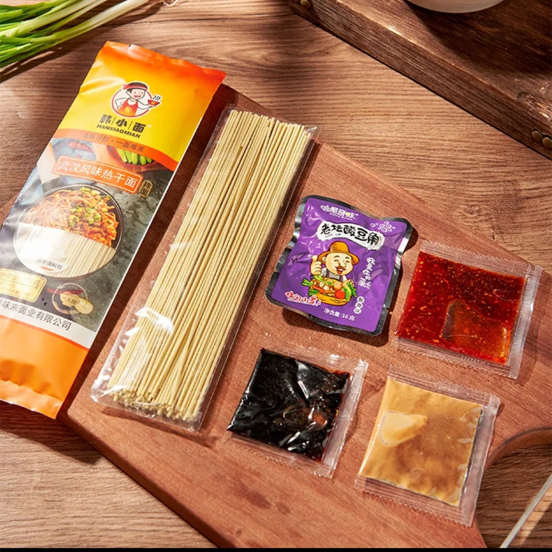 Han Facet Hot dry face Han small noodles Wuhan hot dry noodles Non-fried with seasoning for breakfast mixed with 170g sacks of instant food