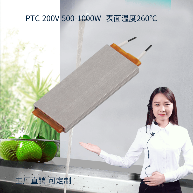 12V 12V ~ 220V thermostatic PTC aluminum shell ceramic heater heating plate heating sheet heat insulation anti-freezing and heating with constant temperature