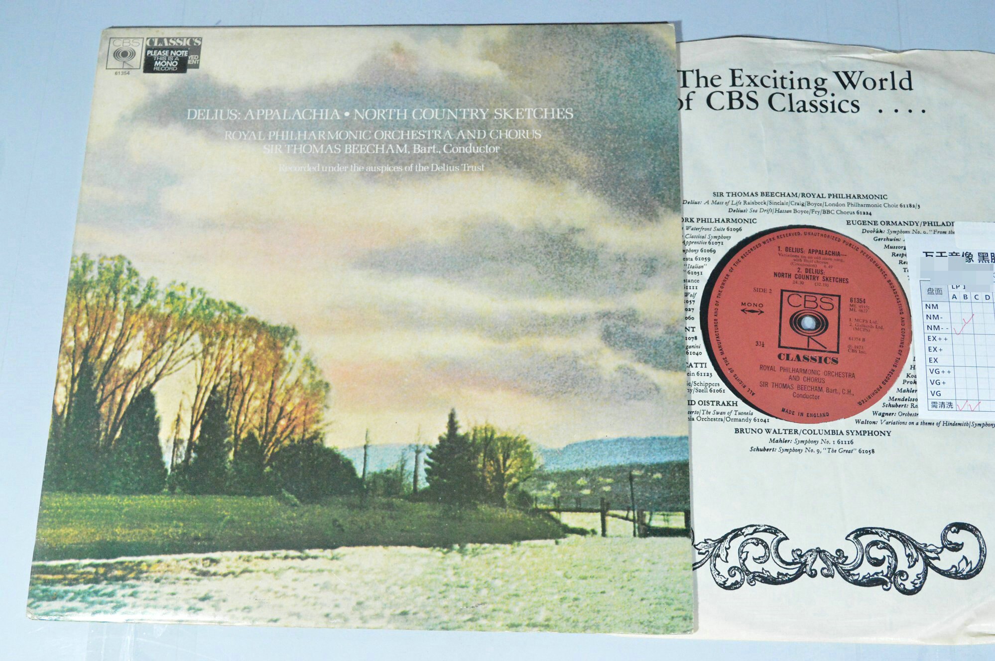 Delius Appalachian Spring Orchestral Works Beecham Beecham Vinyl LP